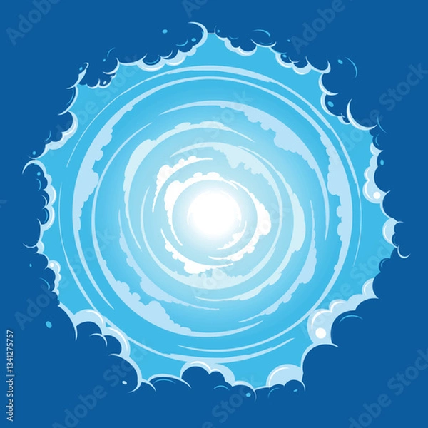 Fototapeta Religious concept sky background sky. Vector illustration of sky