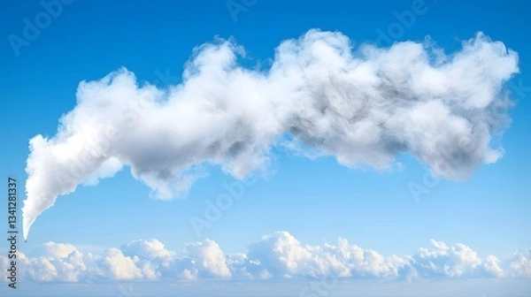 Fototapeta Futuristic AI powered bio lung structures processing atmospheric carbon and generating fresh oxygen for entire city districts