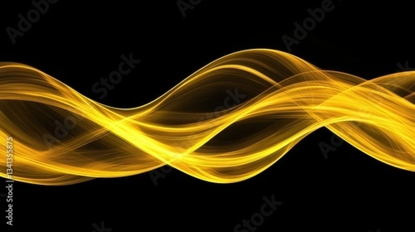 Obraz an image depicting abstract energy flow in yellow.