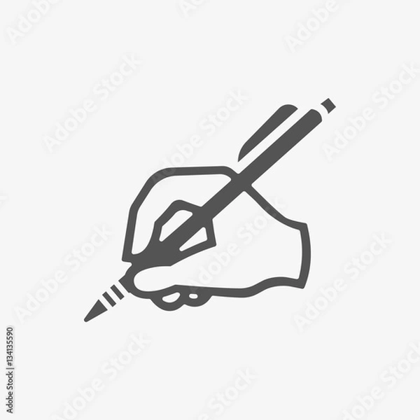 Obraz hand writing icon stock vector illustration flat design