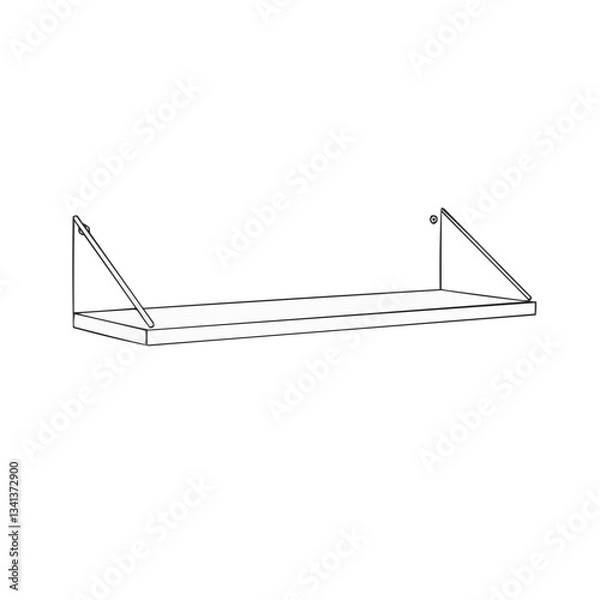 Fototapeta Minimalist shelf design showcasing modern architecture elements