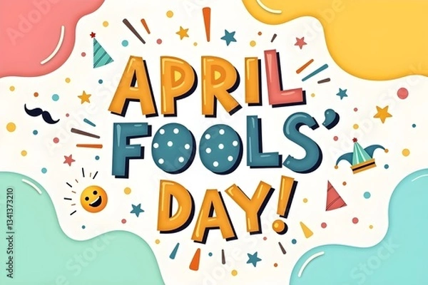 Fototapeta A banner image design created for April Fools Day