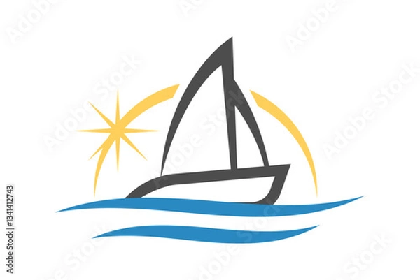 Fototapeta logo and illustration design template editable and high resolution image vector for business promotion and graphic branding tools