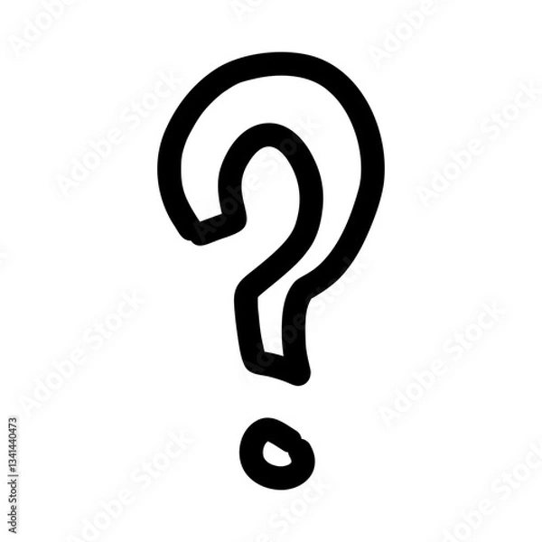 Obraz Question Mark Hand-drawn Shape