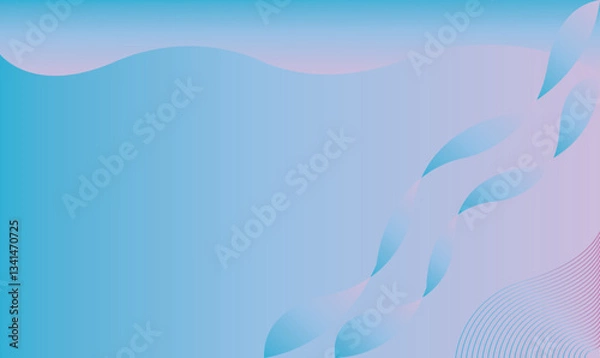 Obraz Abstract blue and pink flowing wave background with light effect and modern art, Vector illustration.
