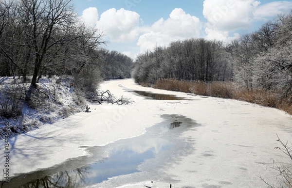 Obraz winter day on river