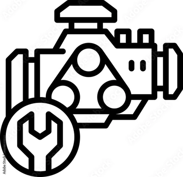 Fototapeta Car engine icon