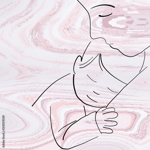 Obraz hand drawn vector illustration of an abstract background
