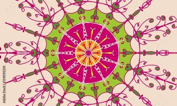 Fototapeta Beautiful and eye-catching fabric patterns and backgrounds