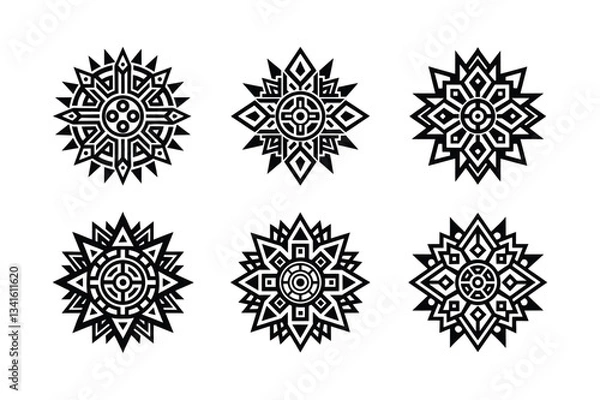 Obraz Aztec motif ornament vector illustration