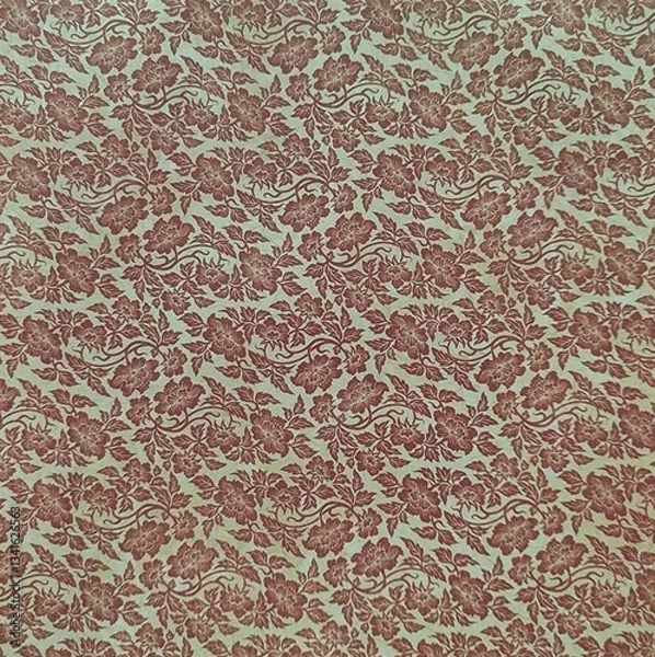Fototapeta Vintage Japanese pattern scrapbook paper for craft