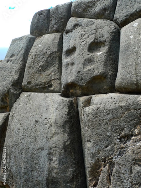 Fototapeta sacsaywaman: megalith forms 