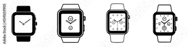 Obraz Multiple watch designs showcasing varying styles and features in a minimalistic approach