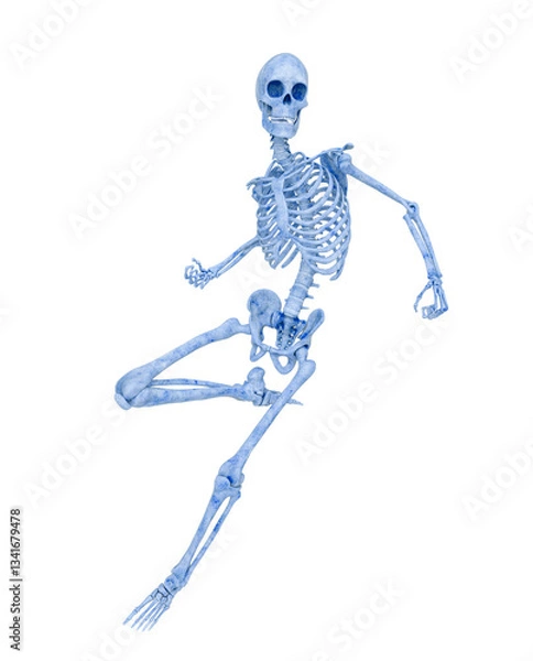 Fototapeta skeleton is running for some action