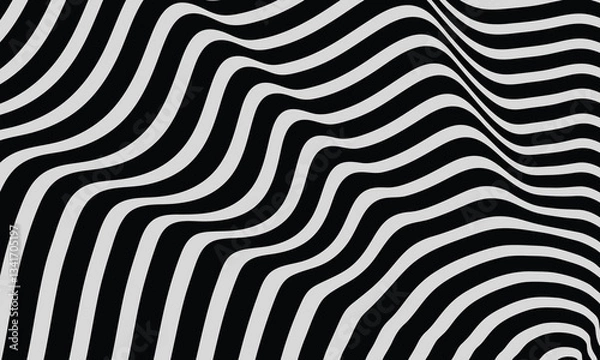 Fototapeta Abstract 3d geometrical optical illusion background pattern optical
