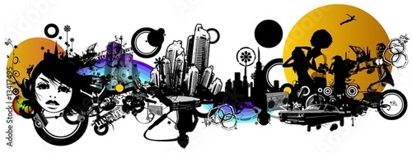 Obraz decoration skate things