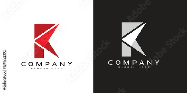 Fototapeta Modern R Arrow Vector Logo concept, Simple R Arrow logo designs concept. 