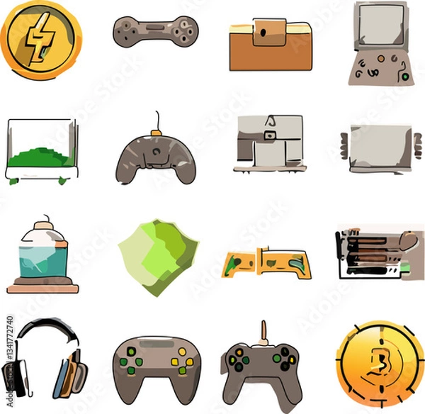 Obraz video game icons