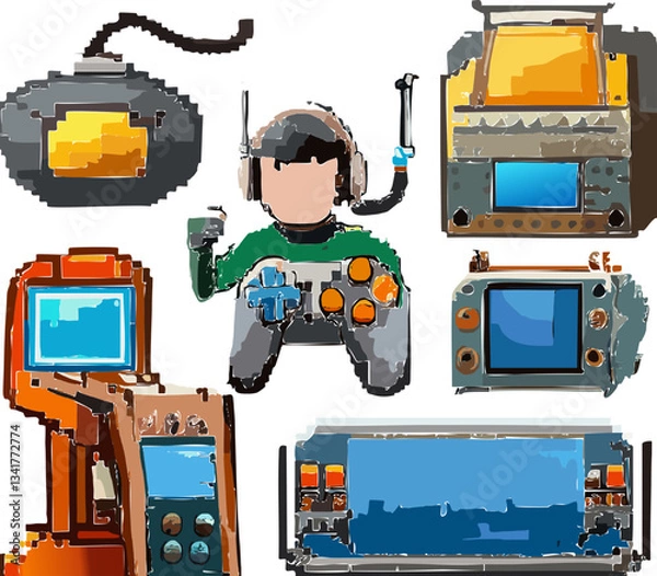 Obraz video game icons