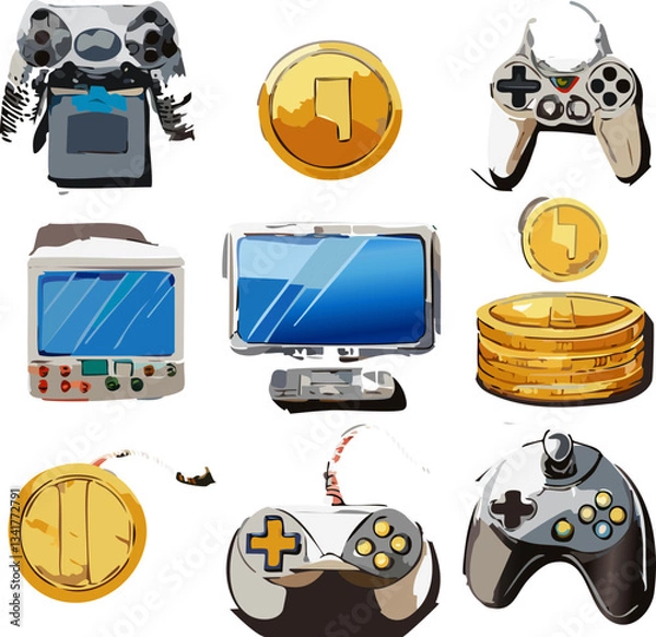 Obraz video game icons