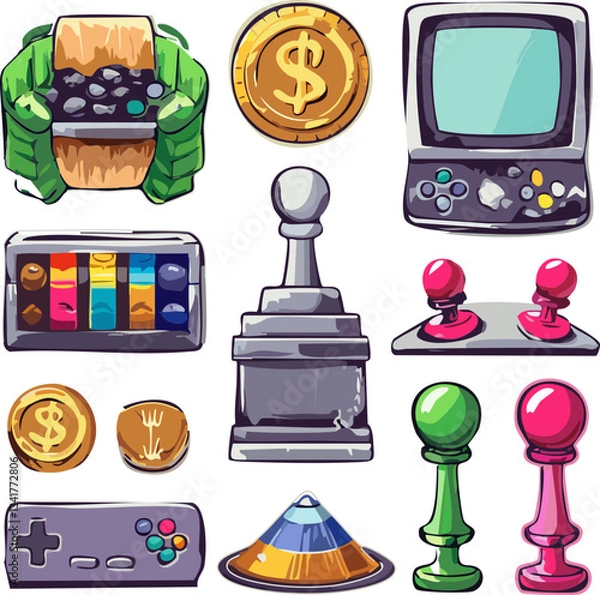 Obraz video game icons