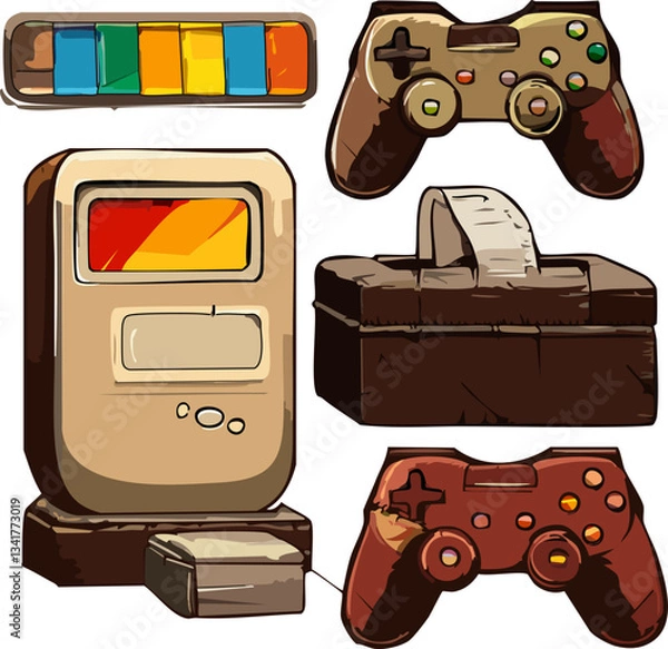 Obraz vector illustration of a game controller