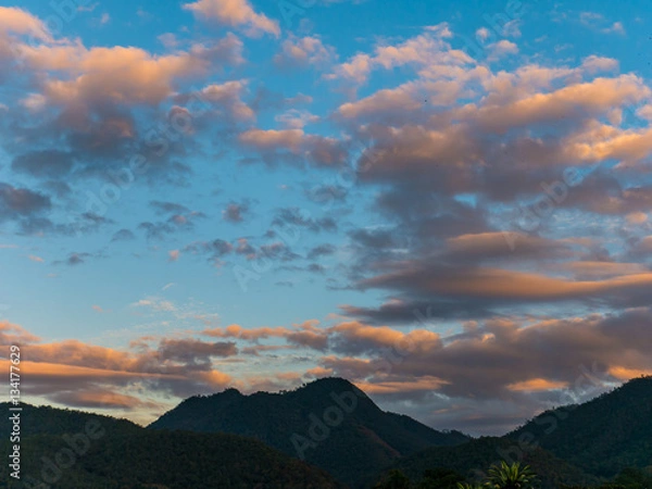 Fototapeta Cloud and Dusk Sky on Mountain