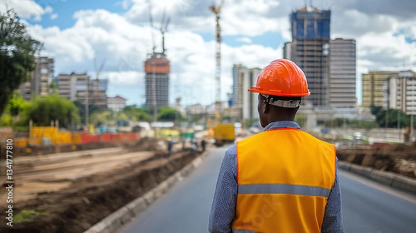 Fototapeta Global investment lawyers working on large-scale infrastructure development in Africa, Nairobi, Kenya