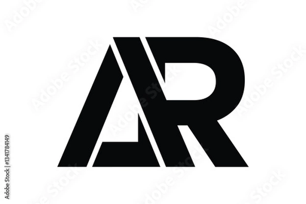 Fototapeta abstract letter ar logo vector design template