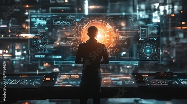 Fototapeta Businessmen integrating DevSecOps practices, embedding security in software development, automating testing, and mitigating vulnerabilities in real time