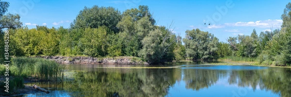 Obraz Serene Riverside Reflection