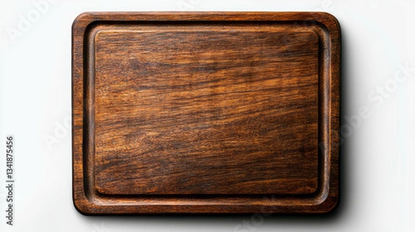 Fototapeta Realistic empty square carving board for kitchen and culinary display