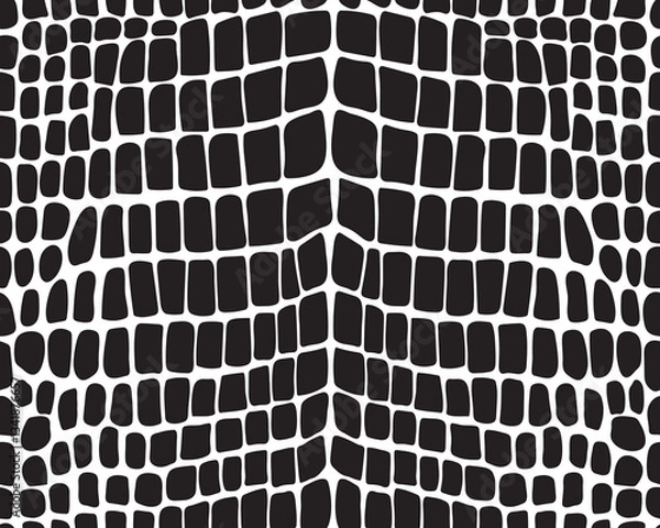 Fototapeta Seamless pattern of alligator skin on a white background