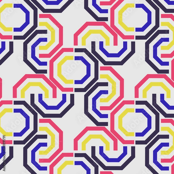 Fototapeta Seamless colorful geometric pattern