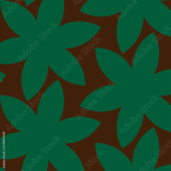 Fototapeta Seamless pattern with leaves