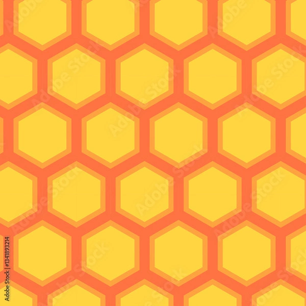 Fototapeta Seamless pattern with honeycombs
