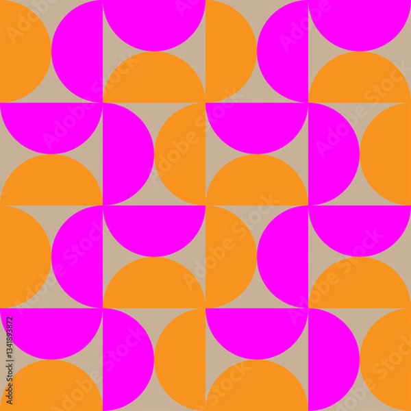 Fototapeta Seamless pattern with colorful circles