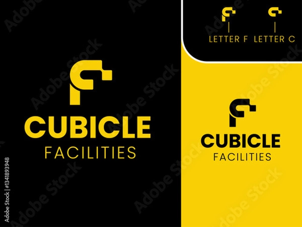 Fototapeta LOGO Design. latter mark logo design. latter F AND C logo design