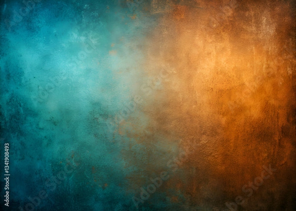 Fototapeta Abstract Blue and Orange Grunge Texture Background. Design Resource