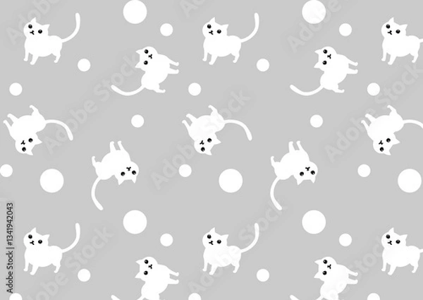 Fototapeta 白猫パターン