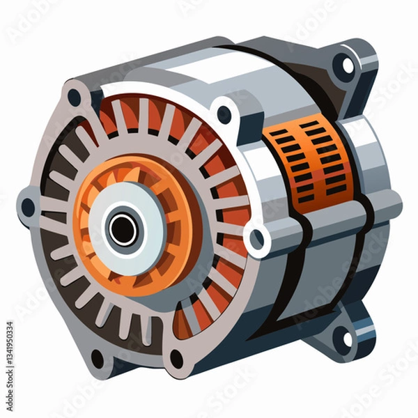 Obraz Alternator on a White Background
