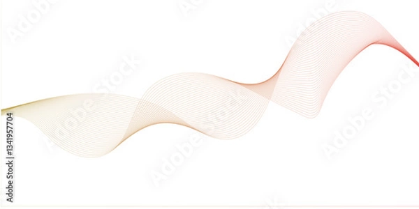 Obraz abstract colourful wave line background on white background.
