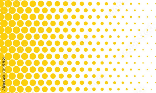 Fototapeta abstract trendy yellow halftone dot pattern perfect for background.