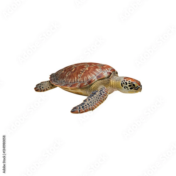 Fototapeta Sea turtle isolated on transparent background. Sea turtle png