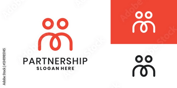 Obraz Partnership logo design for community, family and group
