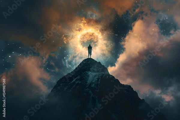Obraz Embodying Ubermensch: A Higher State of Being Amidst the Cosmos
