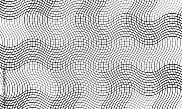 Fototapeta abstract trendy black white gradient oblique smooth wave line cross pattern perfect for background.