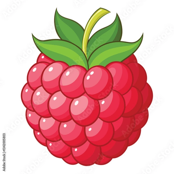 Obraz raspberry with leaf