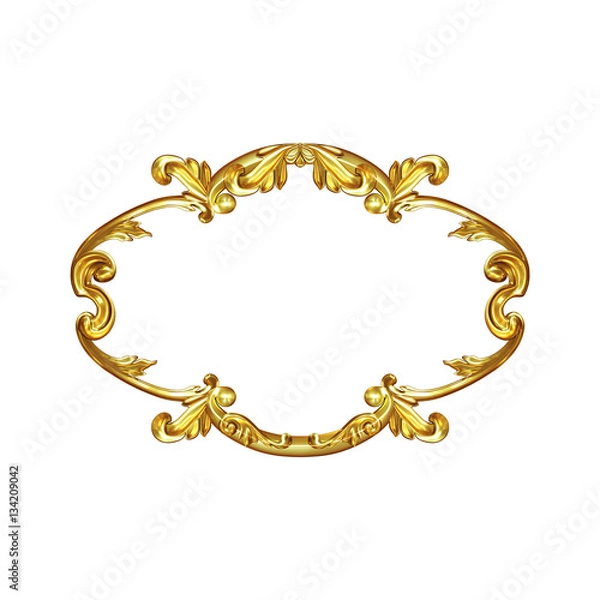 Fototapeta framework gold