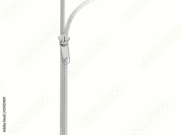 Obraz Vertical zip opening illustration
